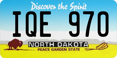 ND license plate IQE970