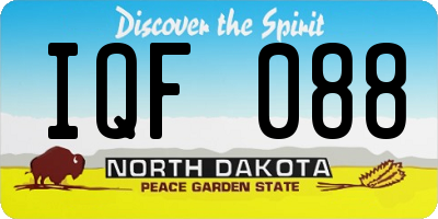 ND license plate IQF088