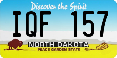 ND license plate IQF157