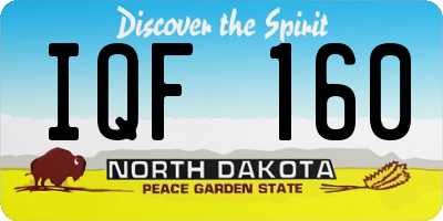 ND license plate IQF160