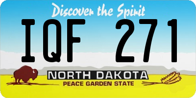 ND license plate IQF271