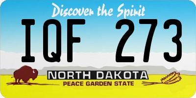 ND license plate IQF273