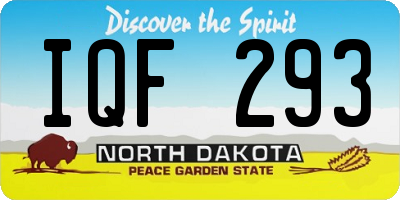 ND license plate IQF293