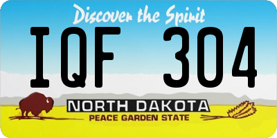 ND license plate IQF304