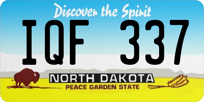 ND license plate IQF337