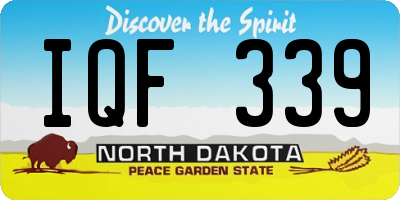 ND license plate IQF339