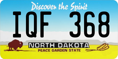 ND license plate IQF368