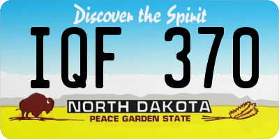 ND license plate IQF370