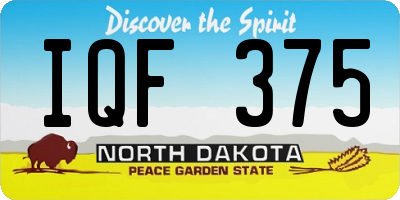 ND license plate IQF375
