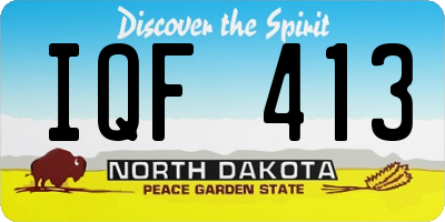 ND license plate IQF413