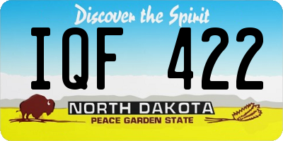 ND license plate IQF422