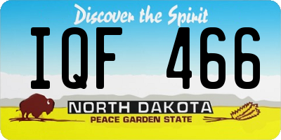 ND license plate IQF466