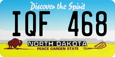 ND license plate IQF468