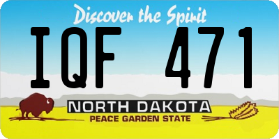 ND license plate IQF471