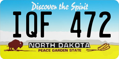 ND license plate IQF472