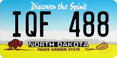 ND license plate IQF488