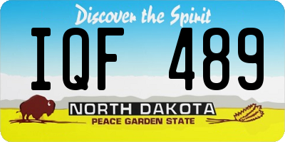 ND license plate IQF489
