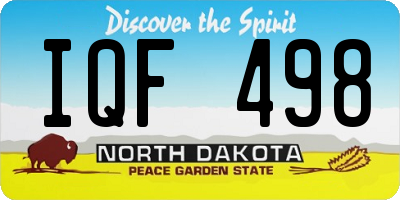 ND license plate IQF498