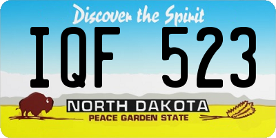 ND license plate IQF523