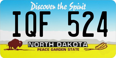 ND license plate IQF524