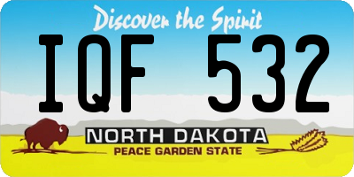 ND license plate IQF532
