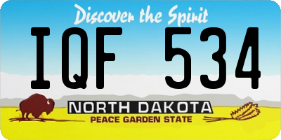 ND license plate IQF534
