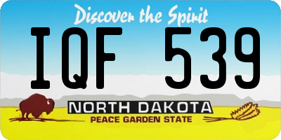 ND license plate IQF539