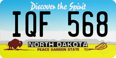 ND license plate IQF568