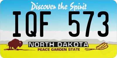 ND license plate IQF573