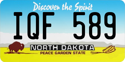 ND license plate IQF589