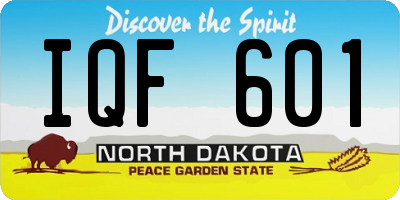 ND license plate IQF601