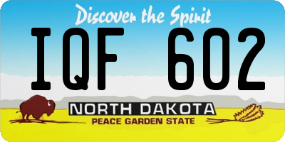 ND license plate IQF602