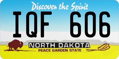 ND license plate IQF606