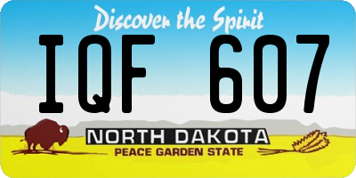 ND license plate IQF607