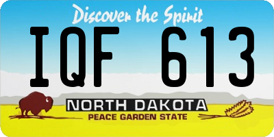 ND license plate IQF613