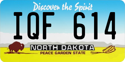 ND license plate IQF614