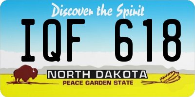 ND license plate IQF618