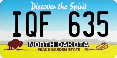 ND license plate IQF635