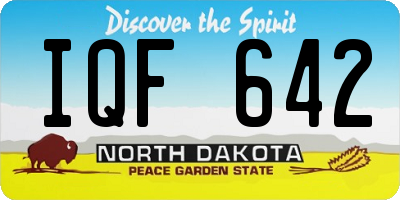 ND license plate IQF642
