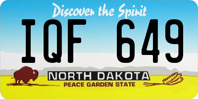 ND license plate IQF649