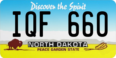 ND license plate IQF660