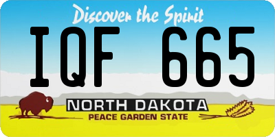 ND license plate IQF665