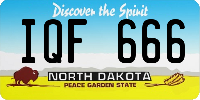 ND license plate IQF666