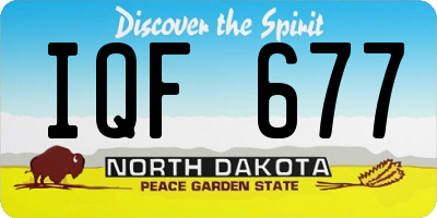 ND license plate IQF677