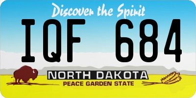 ND license plate IQF684