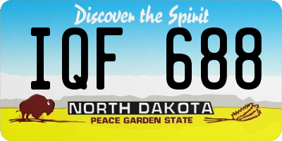 ND license plate IQF688