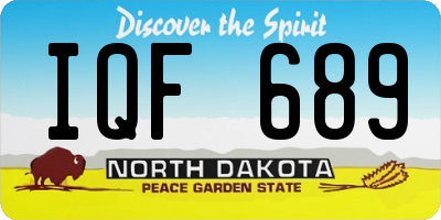 ND license plate IQF689