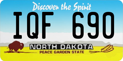ND license plate IQF690