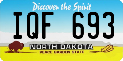 ND license plate IQF693