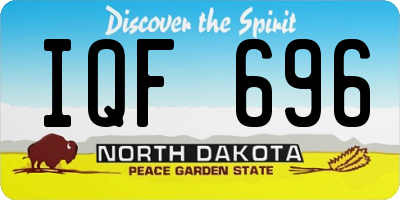 ND license plate IQF696